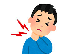 首がはれている